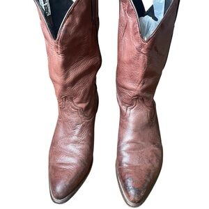 Nine West Brown Leather women’s Western Heeled Boots 7.5